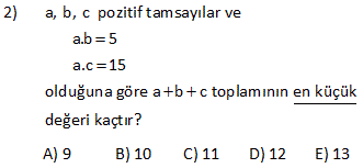 Temel Kavramlar Soruları | Matematik